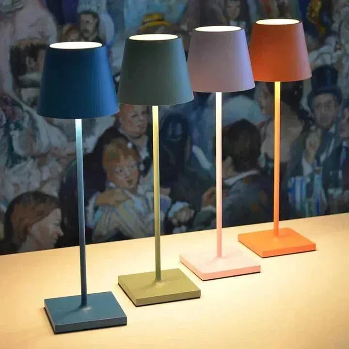 Lampe de table sans fil rechargeable en métal, style scandinave