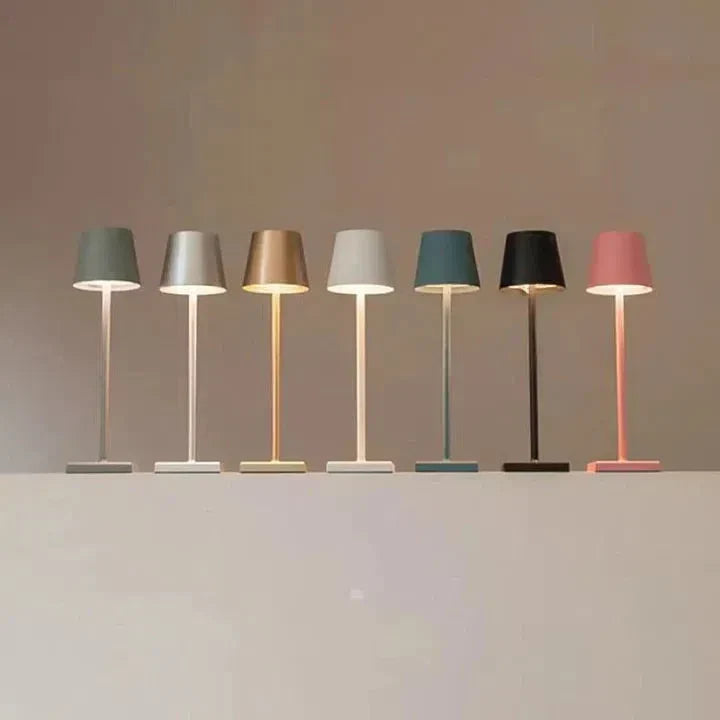 Lampe de table sans fil rechargeable en métal, style scandinave