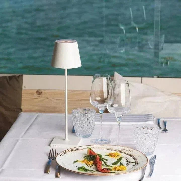 Lampe de table sans fil rechargeable en métal, style scandinave