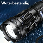 Lampe torche 5000 lumens rechargeable USB, étanche, avec zoom