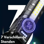 Lampe torche 5000 lumens rechargeable USB, étanche, avec zoom