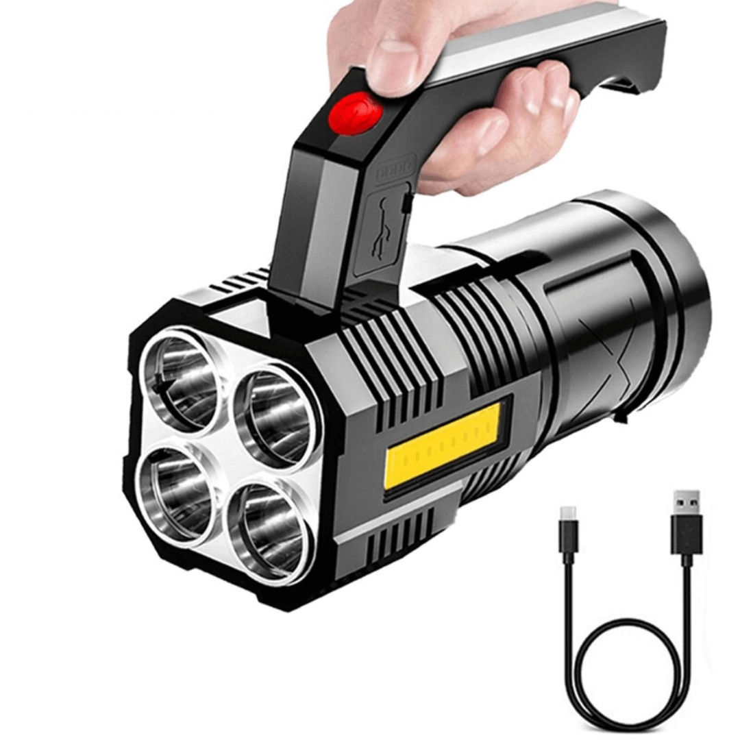 Lampe torche LED rechargeable par USB, étanche, 142 g