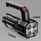 Lampe torche LED rechargeable par USB, étanche, 142 g