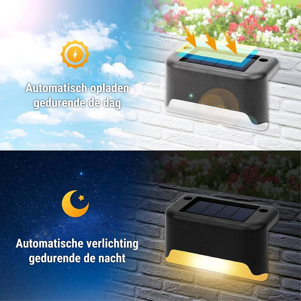Lot de 2 appliques solaires LED murales pour jardin, IP65