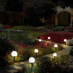 Lampe solaire de jardin LED, lumière blanche ou chaude