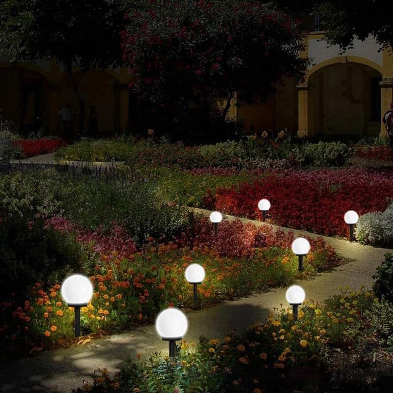 Lampe solaire de jardin LED, lumière blanche ou chaude