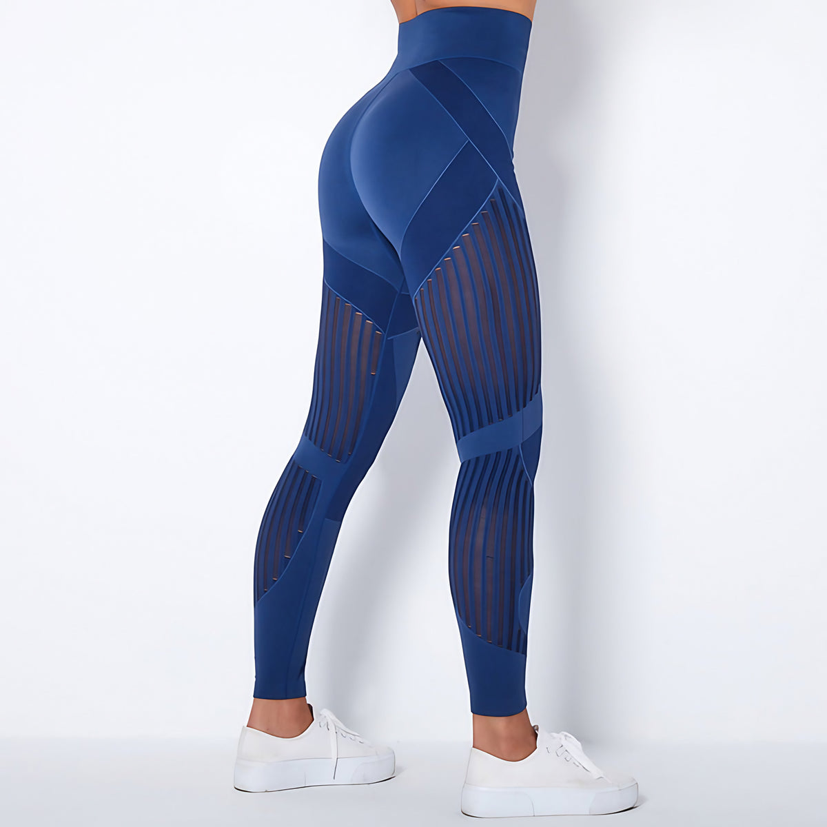 Legging gainant femme, sport et ville, sept coloris, bleu roi
