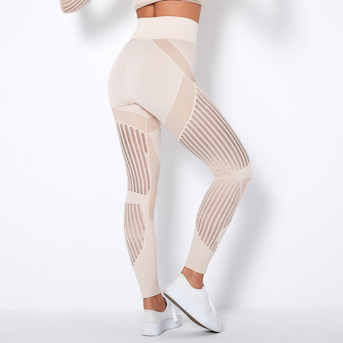 Legging gainant femme, sport et ville, sept coloris, blanc