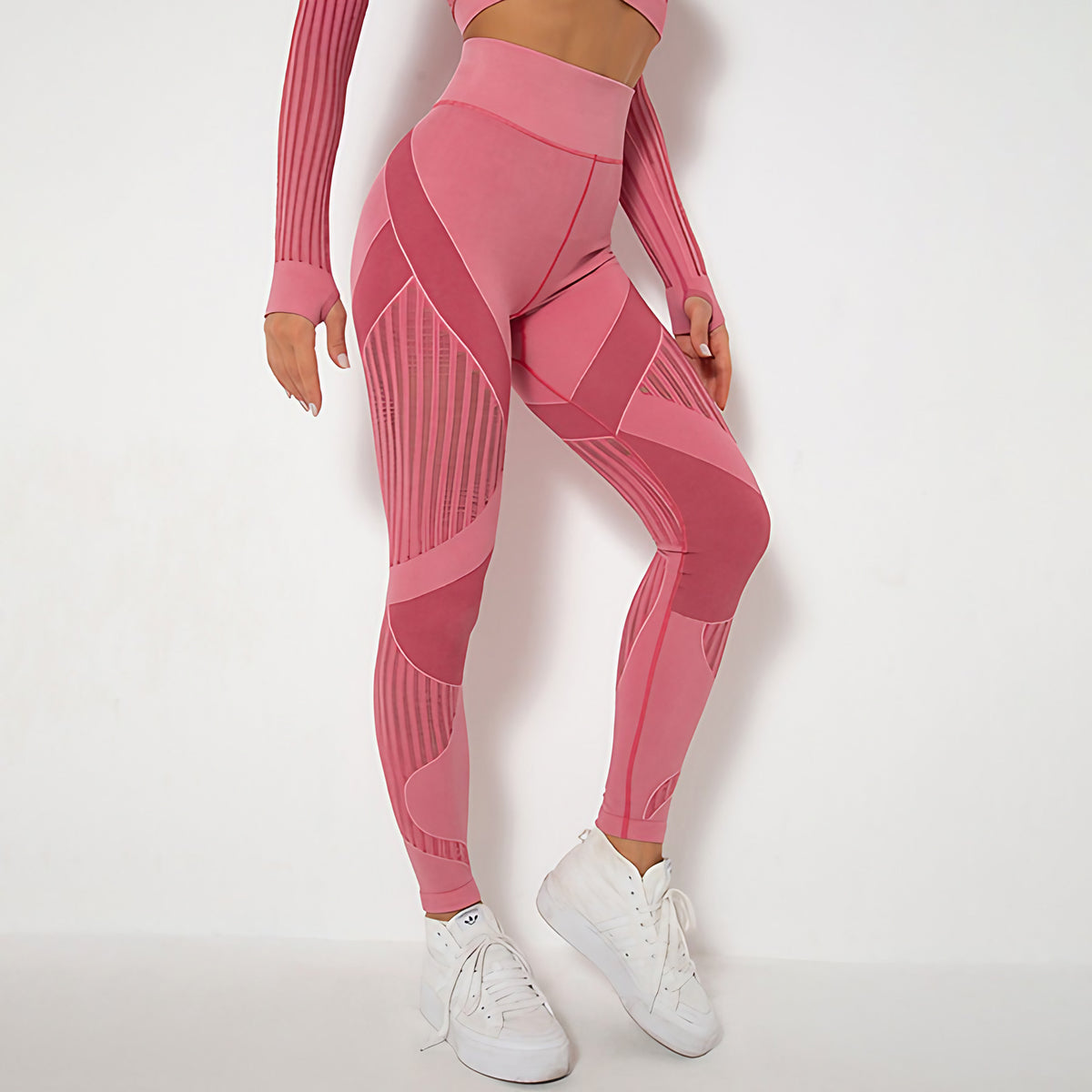 Legging gainant femme, sport et ville, sept coloris, rose