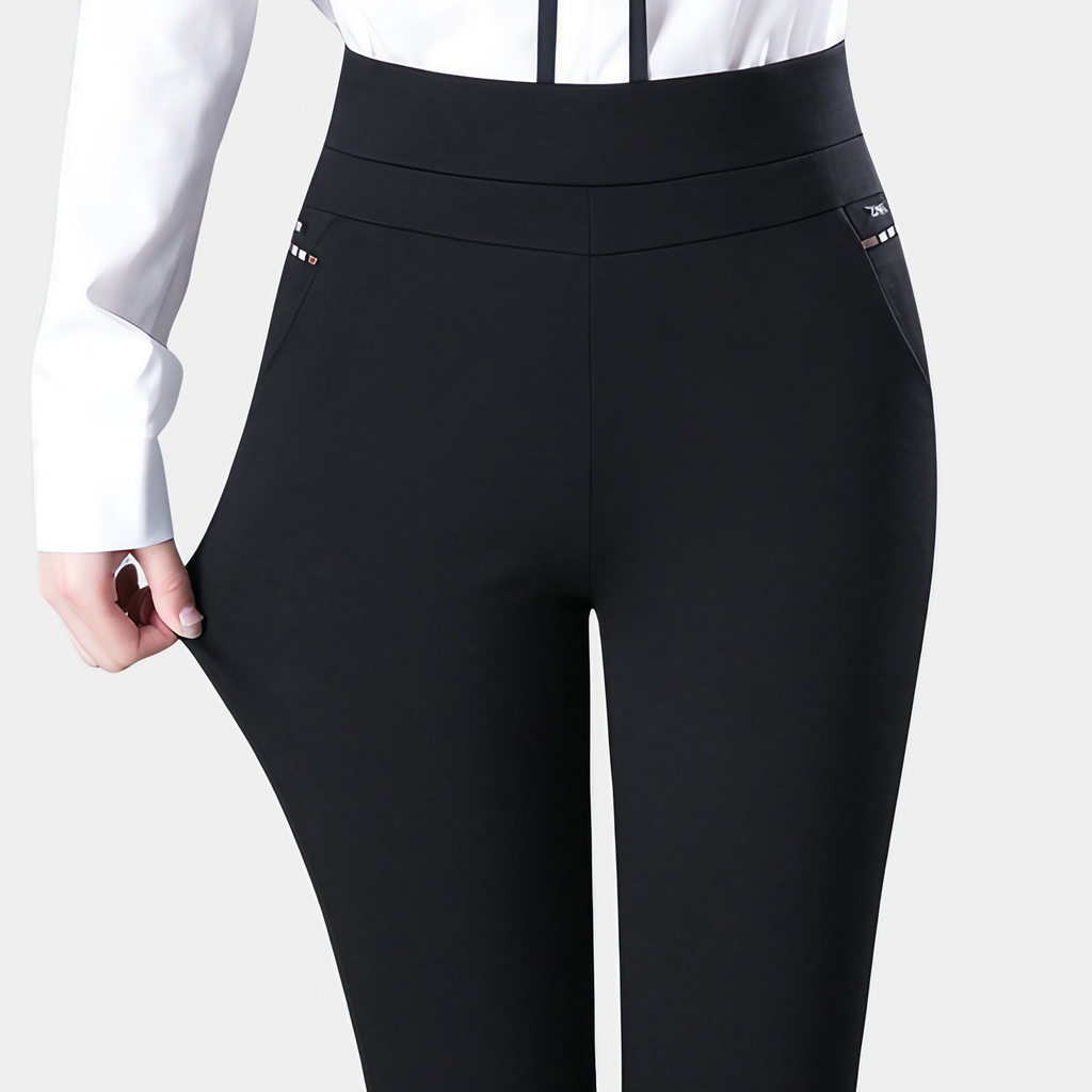 Legging femme coupe ajustée, noir uni ou rayé, du M au 4XL, noir