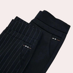 Legging femme coupe ajustée, noir uni ou rayé, du M au 4XL