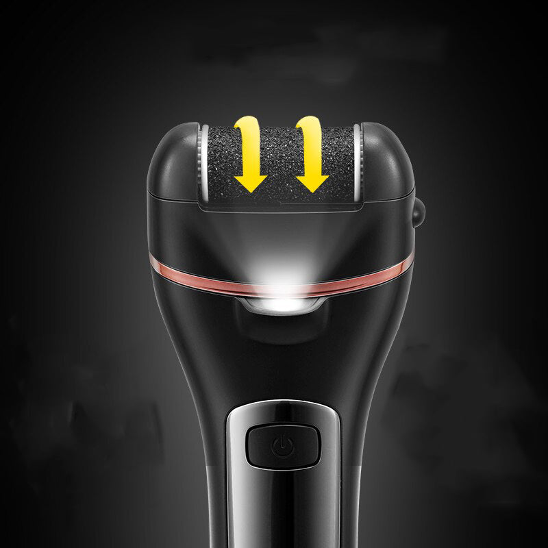 Râpe électrique pour les pieds, 3 têtes, 2 vitesses, rechargeable