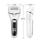 Râpe électrique pour les pieds, 3 têtes, 2 vitesses, rechargeable