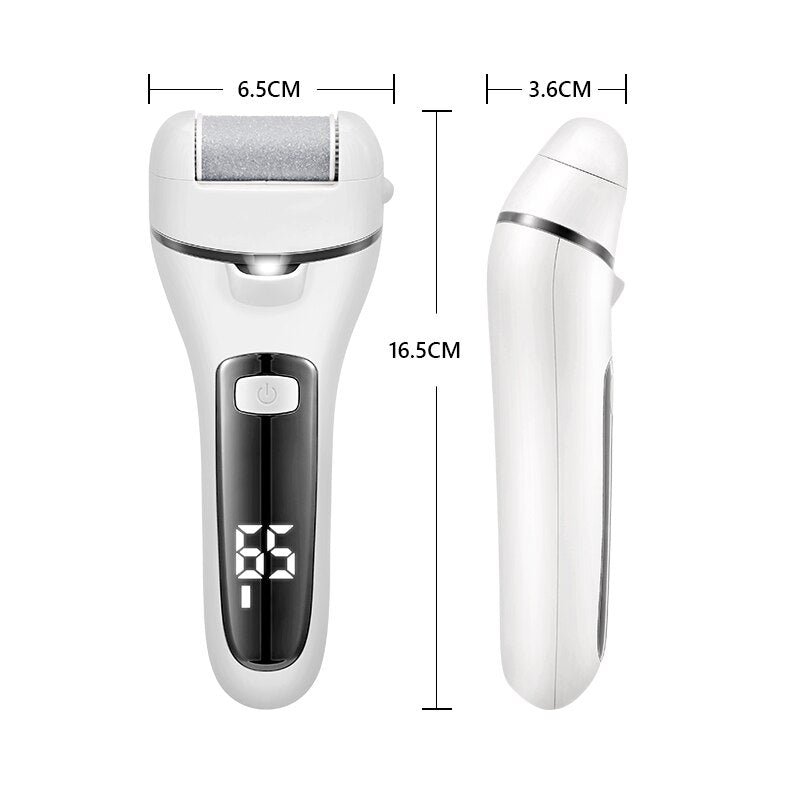 Râpe électrique pour les pieds, 3 têtes, 2 vitesses, rechargeable