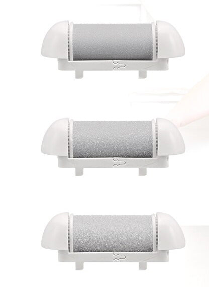 Râpe électrique pour les pieds, 3 têtes, 2 vitesses, rechargeable