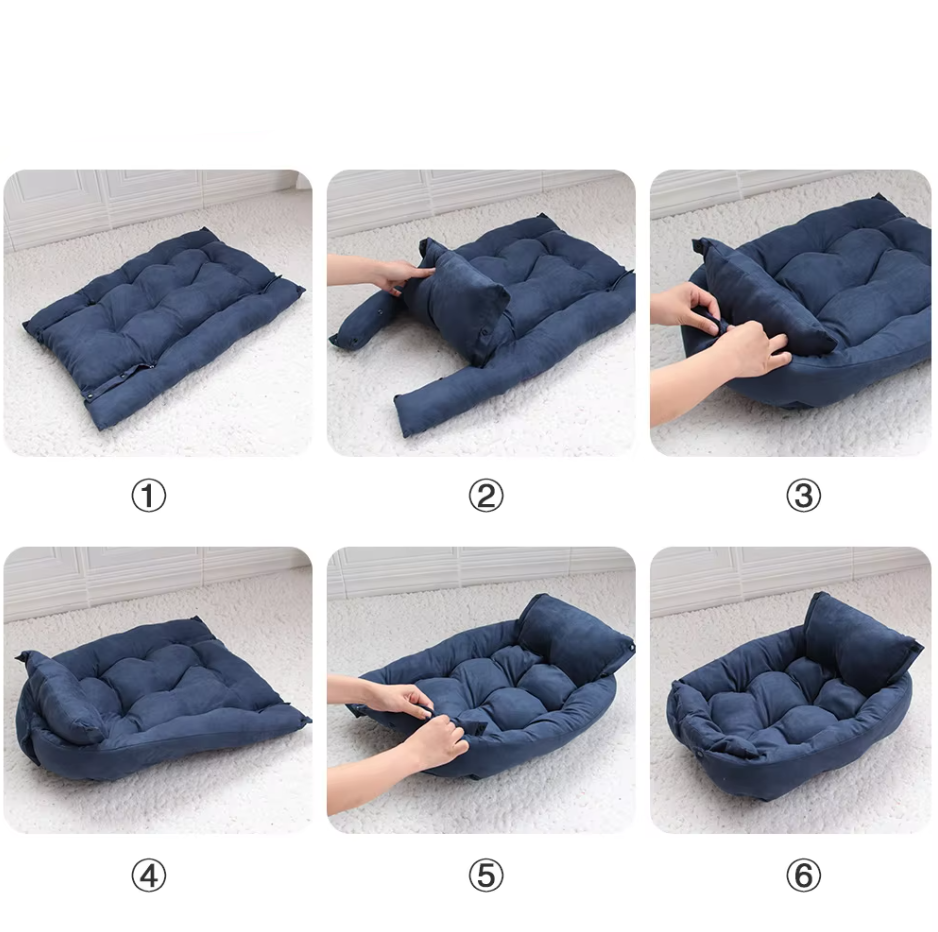 Panier pour chien à rebords, lavable en machine, du S au L