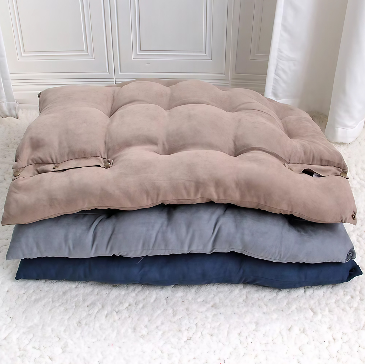 Panier pour chien à rebords, lavable en machine, du S au L, marron