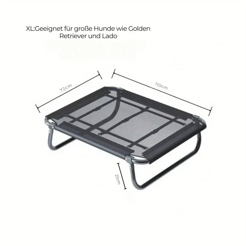Lit pour chien pliable en nylon, cadre métallique, imperméable