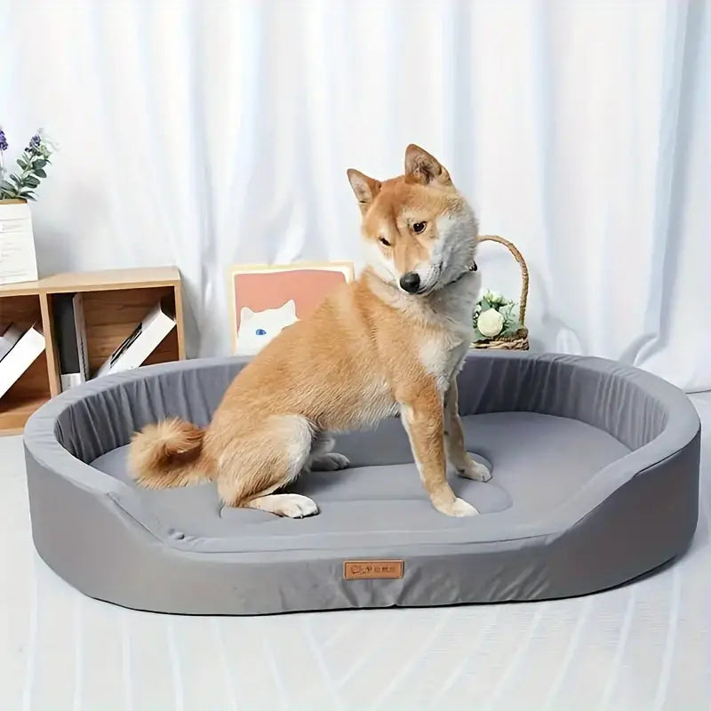 Lit orthopédique pour chien à mémoire de forme, bords surélevés