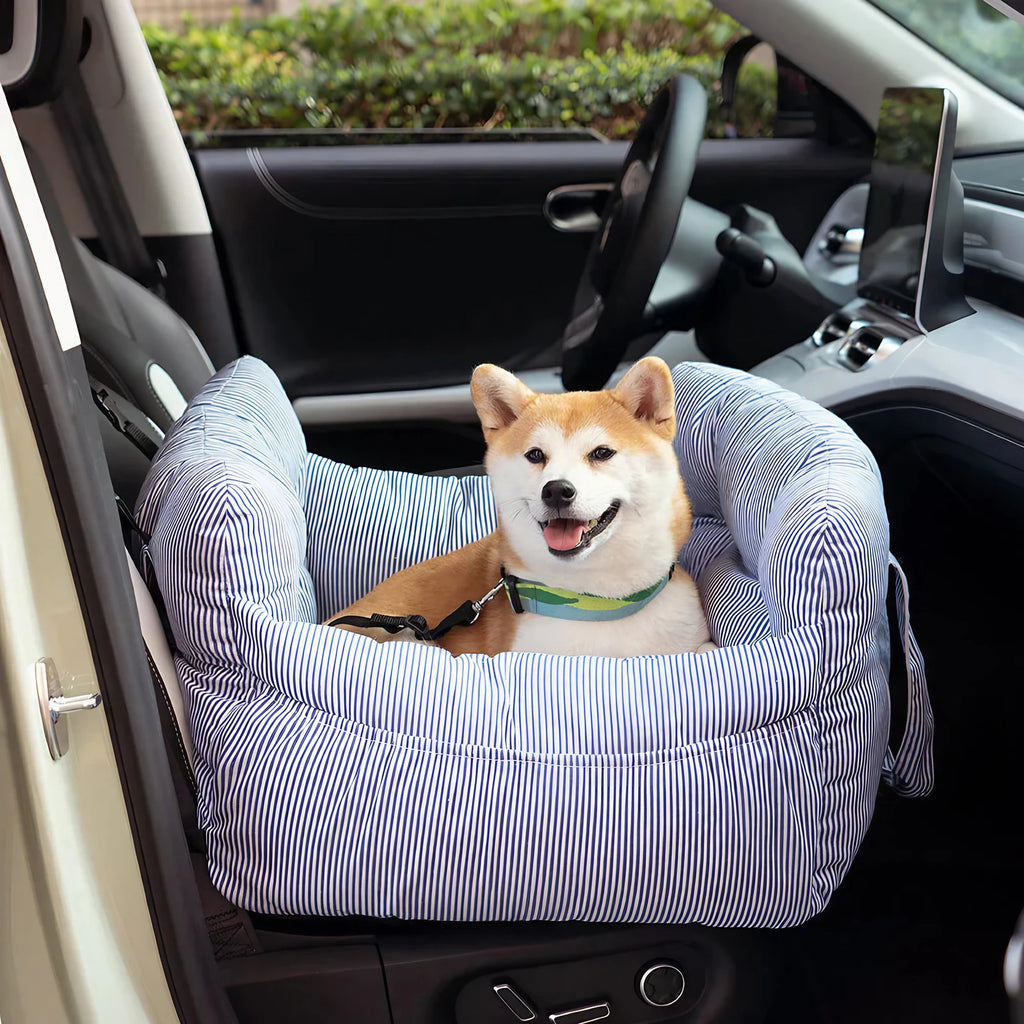 Lit de voiture pour chien rembourré, attache à la ceinture