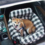 Lit de voiture pour chien rembourré, attache à la ceinture