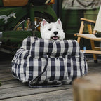Lit de voiture pour chien rembourré, attache à la ceinture
