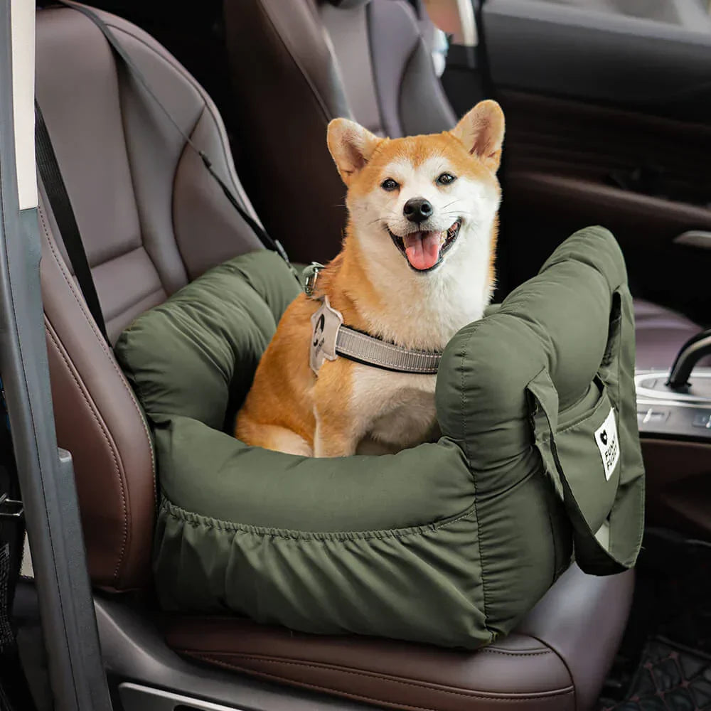 Lit de voiture pour chien rembourré, attache à la ceinture