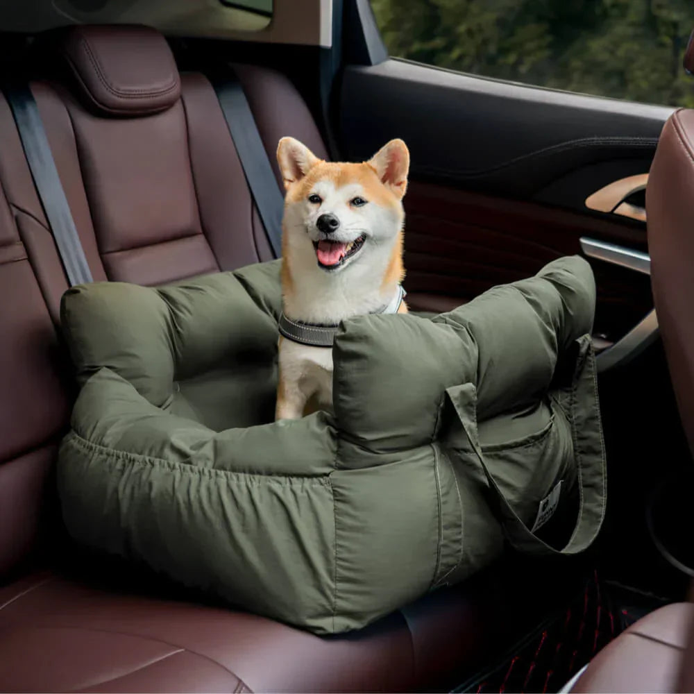 Lit de voiture pour chien rembourré, attache à la ceinture