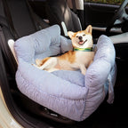 Lit de voiture pour chien rembourré, attache à la ceinture