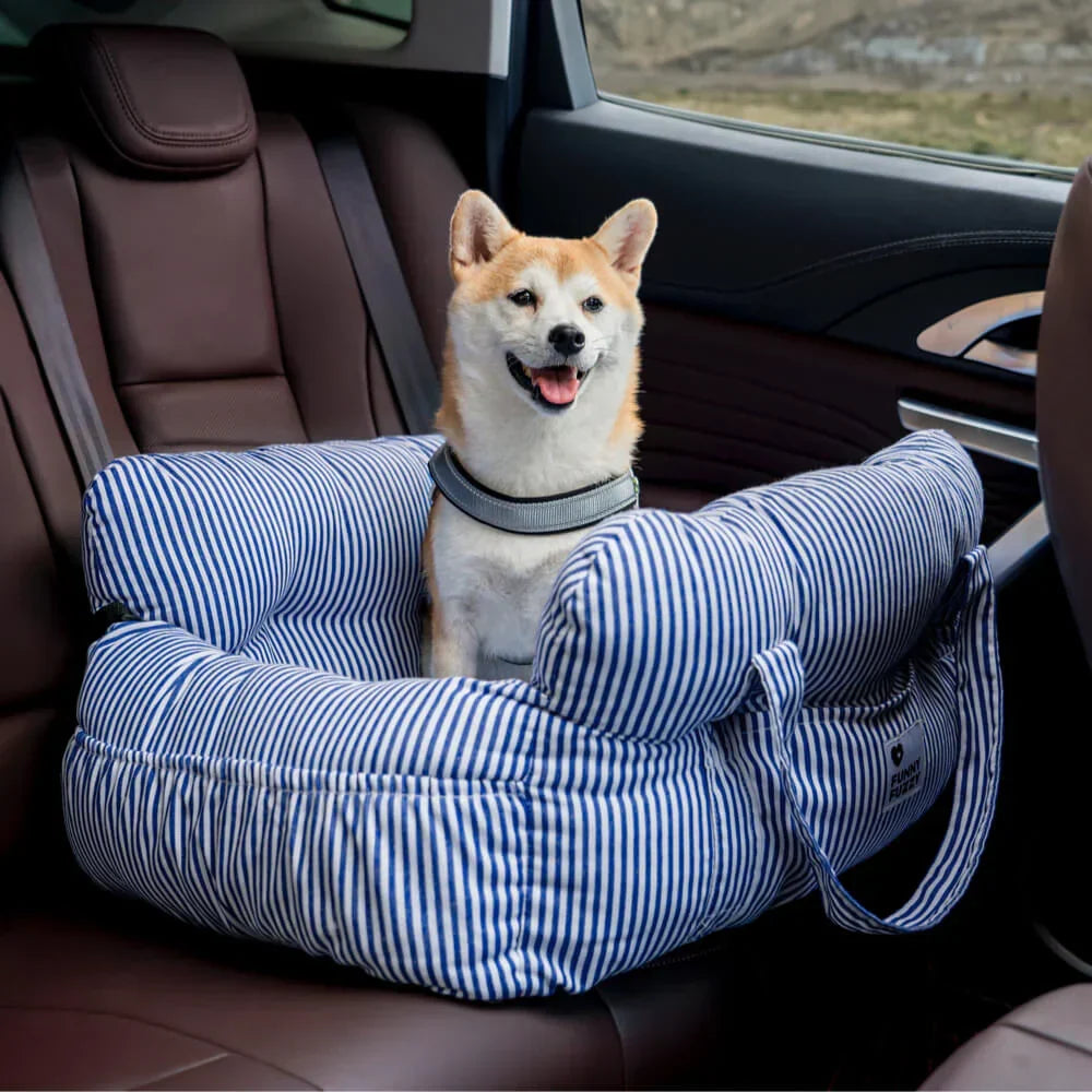 Lit de voiture pour chien rembourré, attache à la ceinture