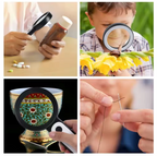 Loupe à main grossissement 30x avec éclairage LED, à piles