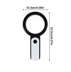 Loupe à main grossissement 30x avec éclairage LED, à piles