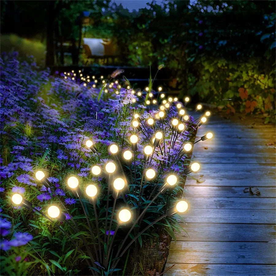 Lucioles solaires pour jardin, lot de 8, blanc chaud ou couleurs