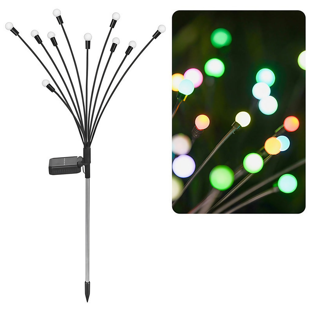 Lucioles solaires pour jardin, lot de 8, blanc chaud ou couleurs