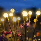 Lucioles solaires pour jardin, lot de 8, blanc chaud ou couleurs