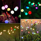 Lucioles solaires pour jardin, lot de 8, blanc chaud ou couleurs