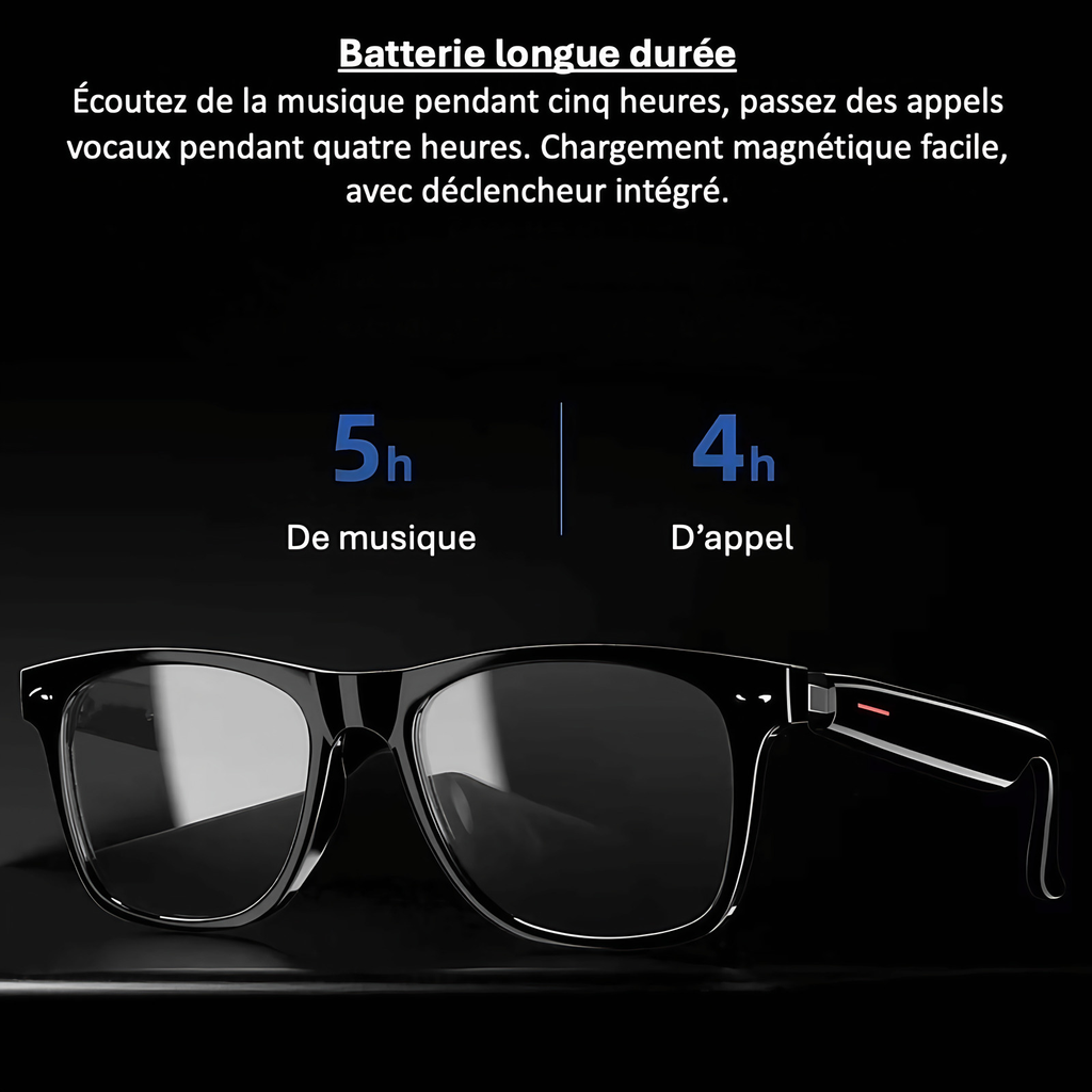 Lunettes de soleil connectées avec caméra intégrée et Bluetooth