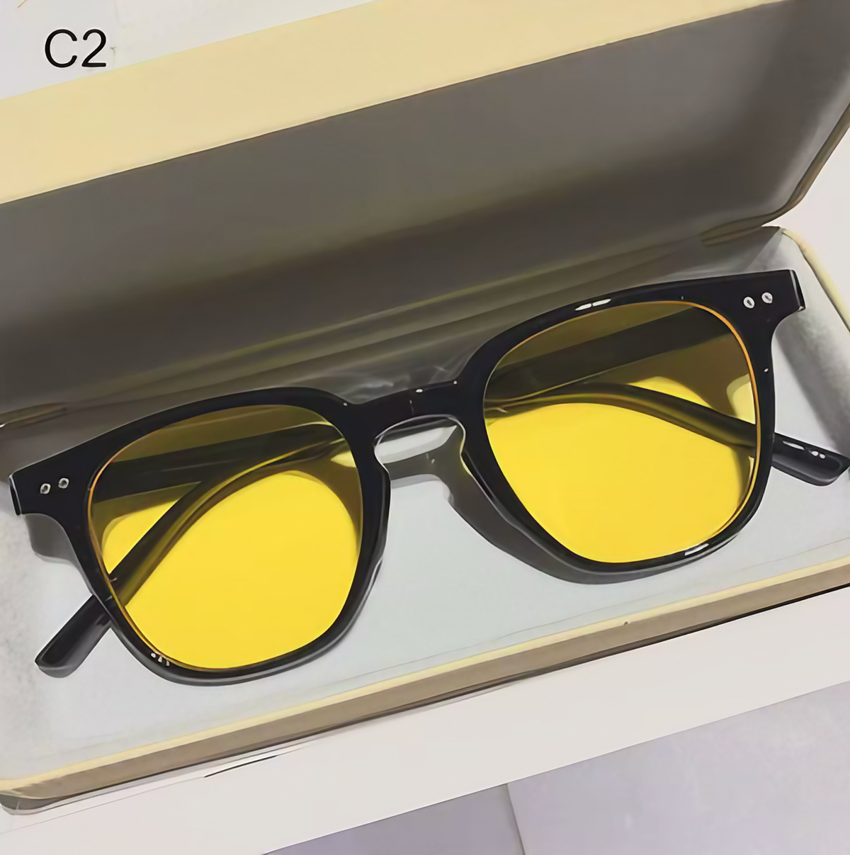 Lunettes de soleil polarisées UV400, mixtes, six coloris, jaune