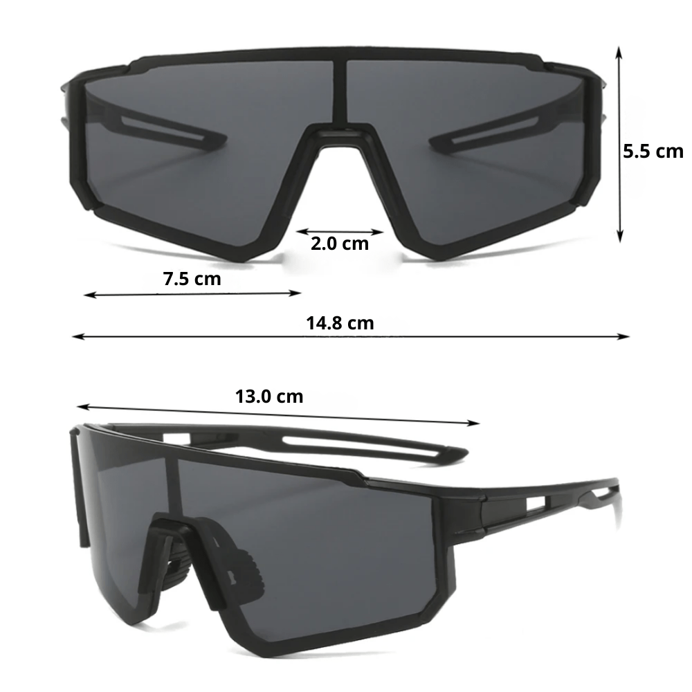 Lunettes de vélo en polycarbonate, verres antireflet, 30 g