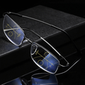 Lunettes multifocales mixtes, monture en métal, filtre lumière bleue