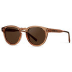 Lunettes de soleil rondes femme, verres polarisés, marron, marron