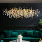 Lustre à branches en cristal et aluminium, de 6 à 14 lumières