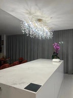 Lustre à branches en cristal et aluminium, de 6 à 14 lumières