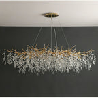 Lustre à branches en cristal et aluminium, de 6 à 14 lumières