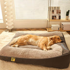 Coussin orthopédique pour grand chien avec rebord, housse lavable