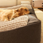Coussin orthopédique pour grand chien avec rebord, housse lavable