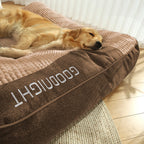 Coussin orthopédique pour grand chien avec rebord, housse lavable