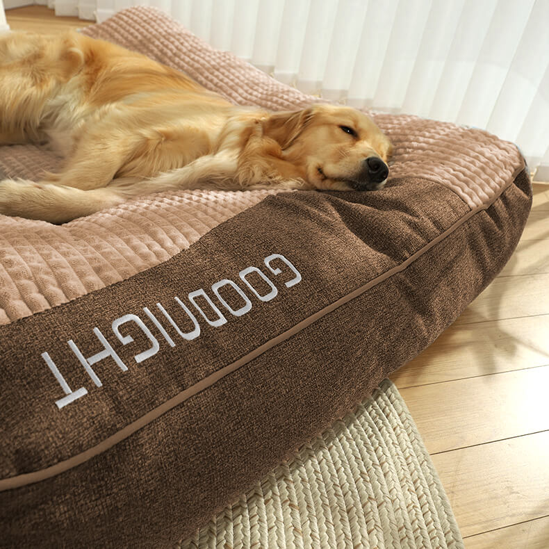 Coussin orthopédique pour grand chien avec rebord, housse lavable