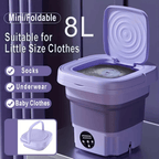 Mini machine à laver pliable et portable, avec essorage