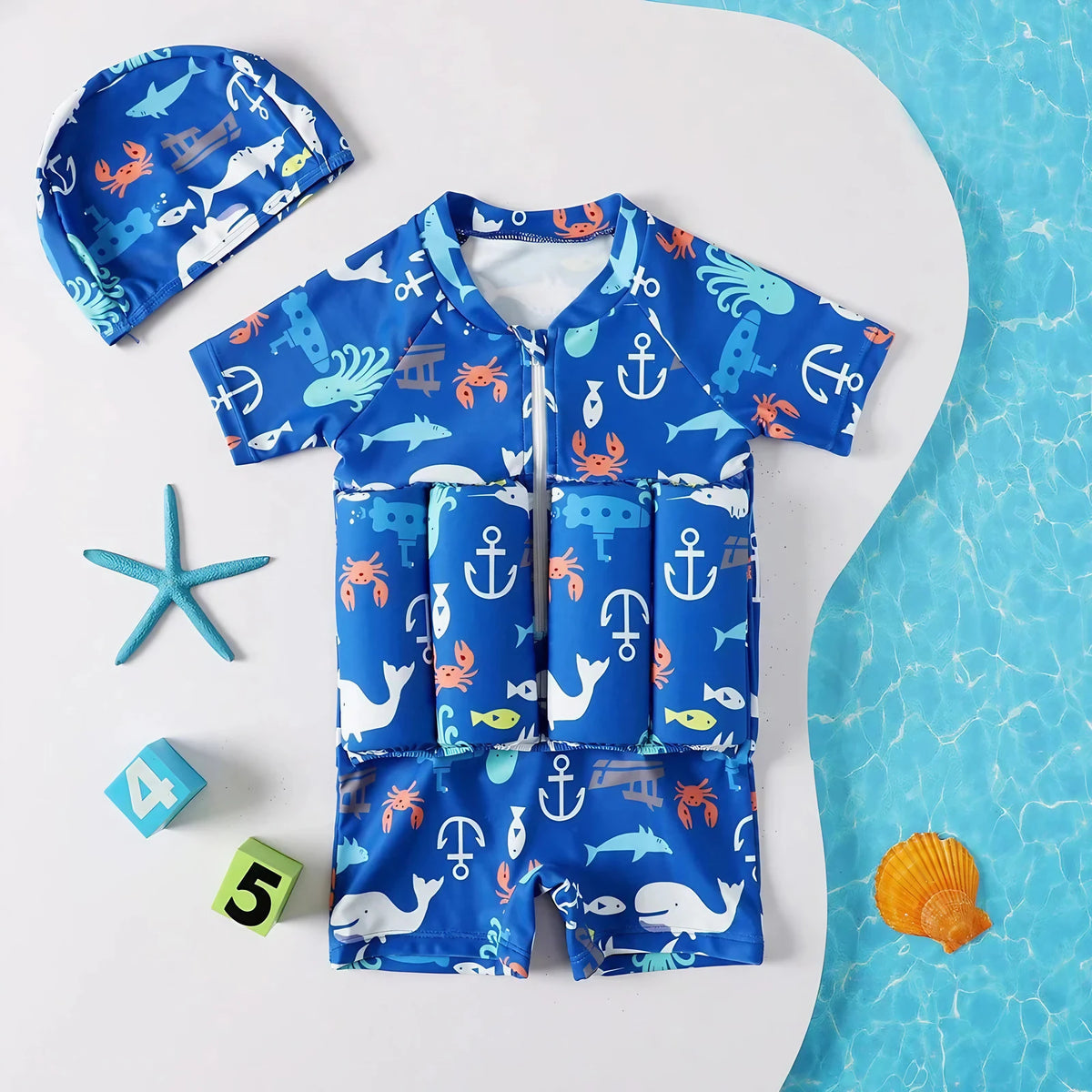 Maillot de bain flottant bébé et enfant, de 1 à 7 ans